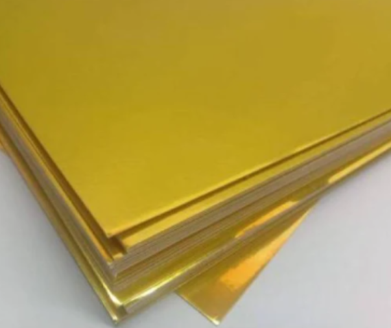 PAPEL LAMINADO OURO/DOURADO 250G A4 - 10FLS