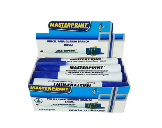 Pincel Quadro Branco Recarregável Masterprint - Azul