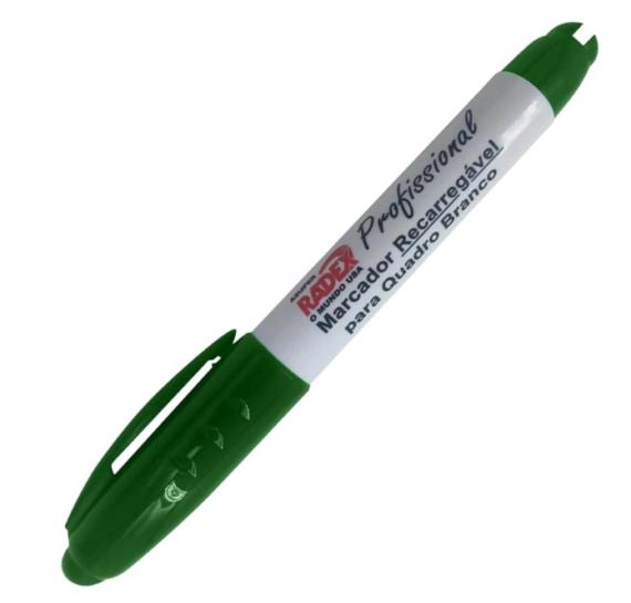 Pincel Marcador Quadro Branco Verde 1 UN Radex